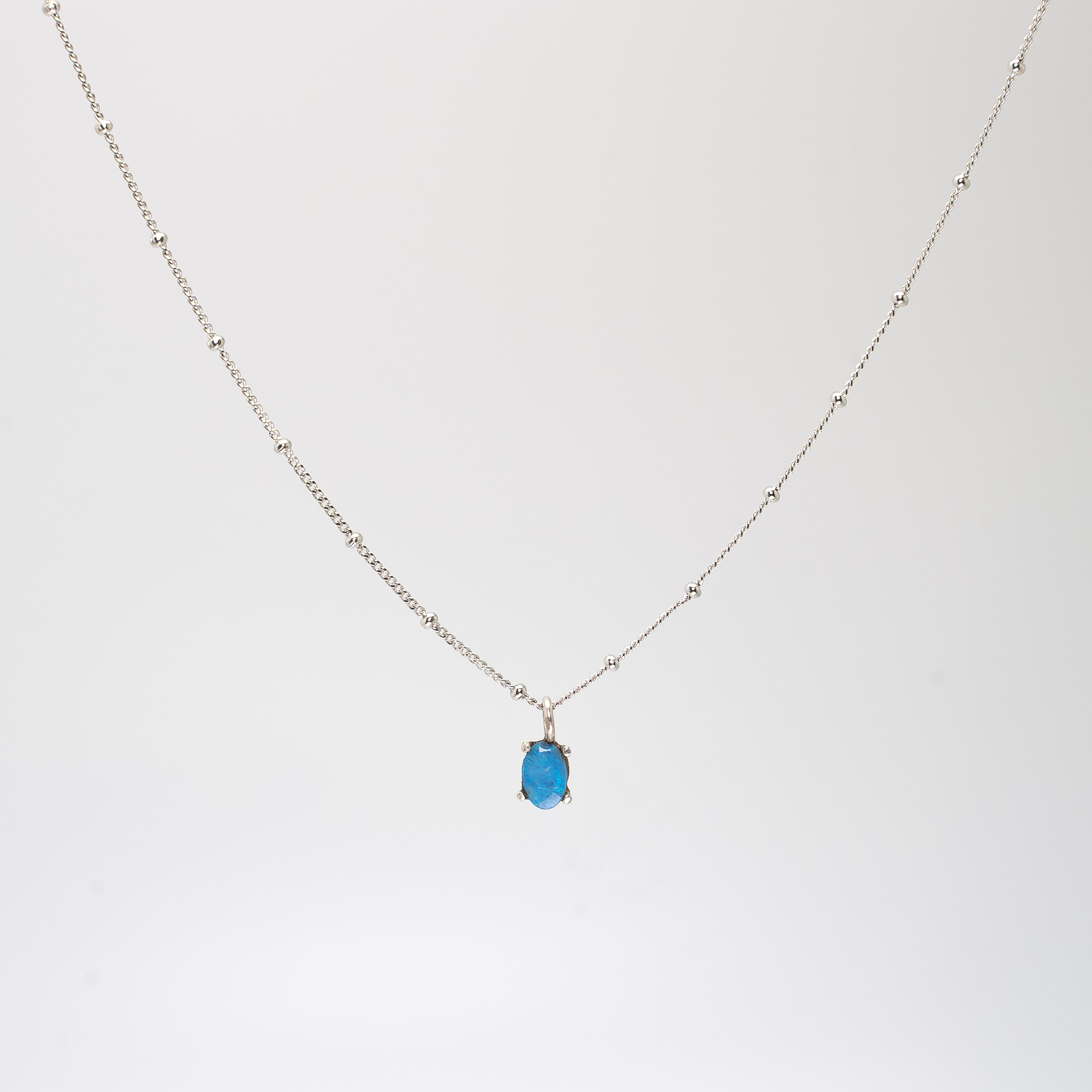 HR 23N_Blue Opal Necklace